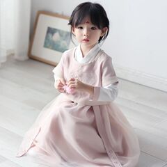 汉服女童表演套装小学生秋冬装新款中国风儿童超仙小女孩古装唐装