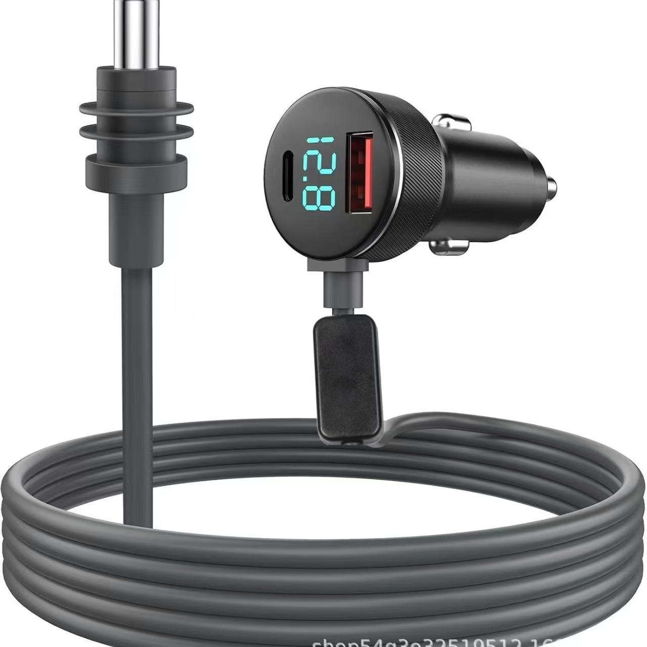 Cross-Border Amazon Hot-Selling Fourth-Generation Boost 30V Digital Display Three-In-One Car Charger Dc5521 Waterproof Charger