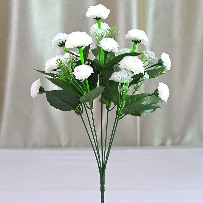 Clavel de imitación flor seda pudín flor falsa mesa flor decoración paisaje props de disparo al por mayor