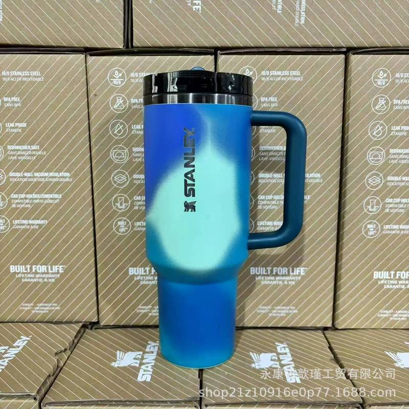 Amazon S*anley 40oz カラーカーカップ ハンドル付き 保温保冷 タイダイシリーズ アイスバーカップ 卸売 B|undefined