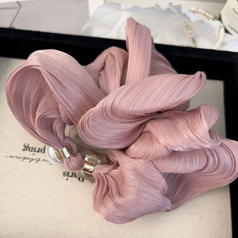 Women's Pearl And Diamond Hair Tie Korean Style Elegant Accessory_voghion.com