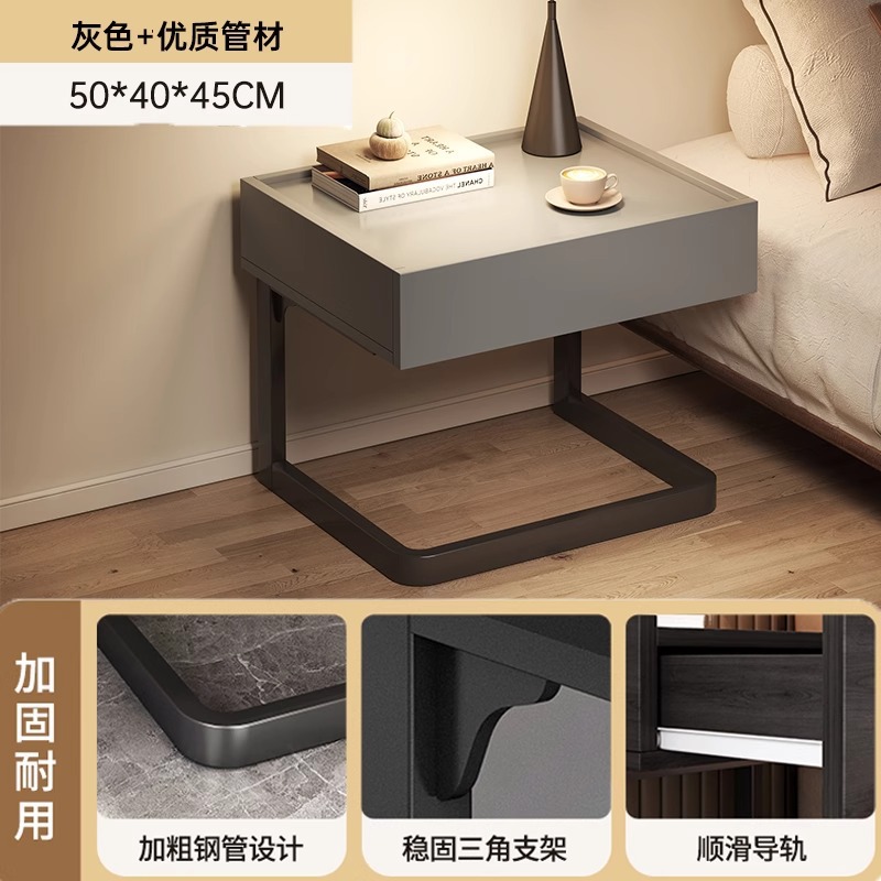 Mesita de noche, estante de reemplazo, artefacto, lujo ligero, sentido de alta gama, diseño pequeño, gabinete de almacenamiento de hotel creativo de nicho