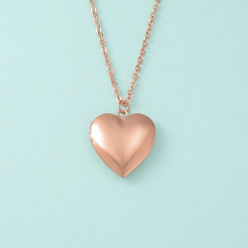 304 Stainless Steel Material Wholesale Jewelry Basic Modern Style Classic Style Heart Shape 304 Stainless Steel Plating Pendant Necklace