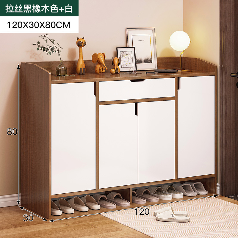 브러시드 블랙 오크 + 웜 화이트 싱글 드로우 120CM-1x1x1cm-조립