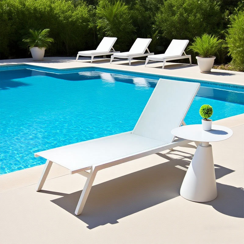 Silla de playa al aire libre balcón al aire libre villa junto a la piscina silla de playa plegable portátil silla de patio europea
