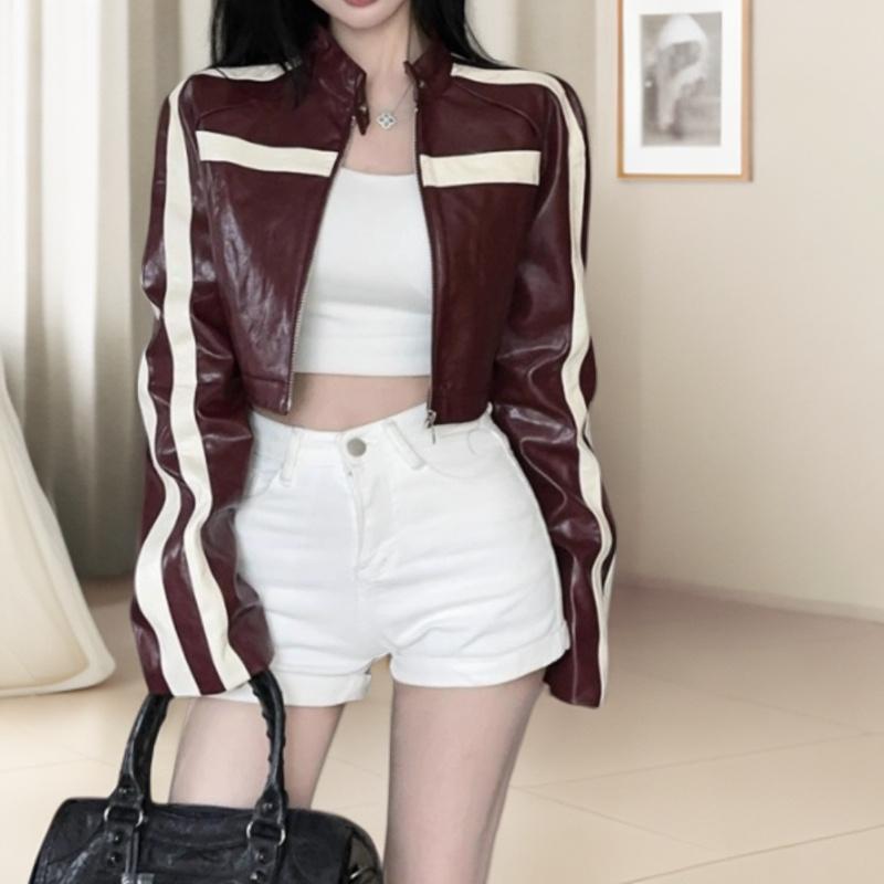 2026春秋新款小个子女款正品机车皮衣外套爆款女洋气短款皮夹克