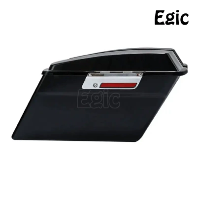 Side Box Suitable for Harley Street Glider Road King Cvo Side Storage Box Motorcycle 1994-2013 (Motorcycle trunk) - bright-black-electroplated-lock