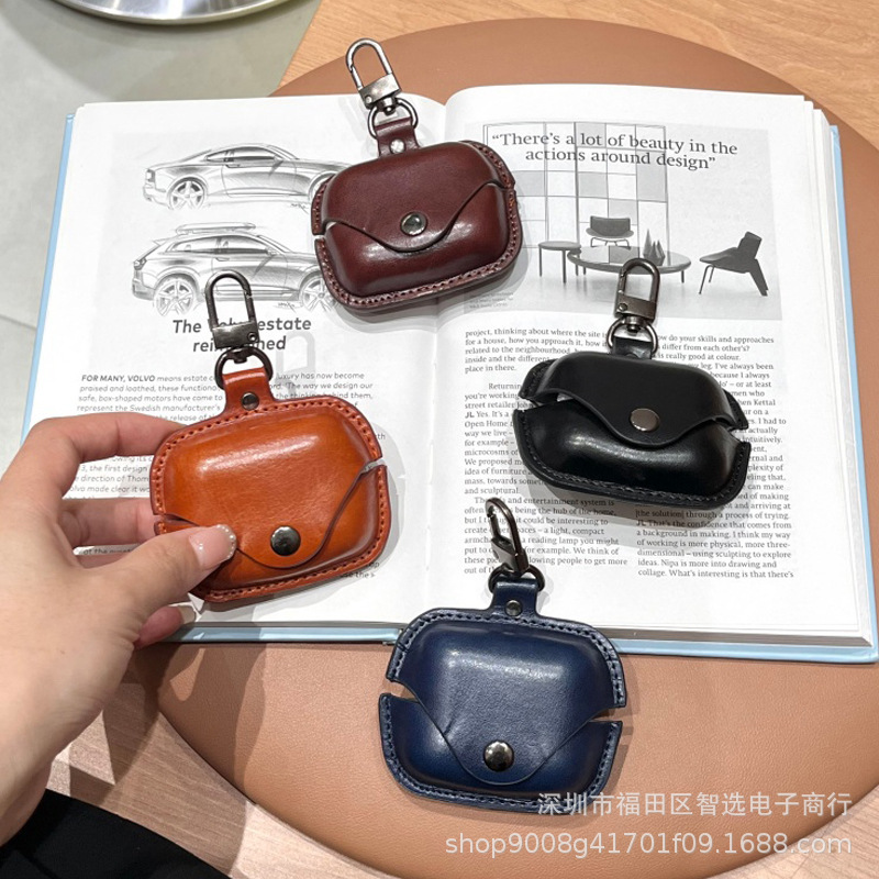 Suitable for Bose Ultra Open-Back Headphone Case, Business All-Inclusive Leather Case, Anti-Fall and Noise Reduction Wireless Bluetooth Cosmetics Bag