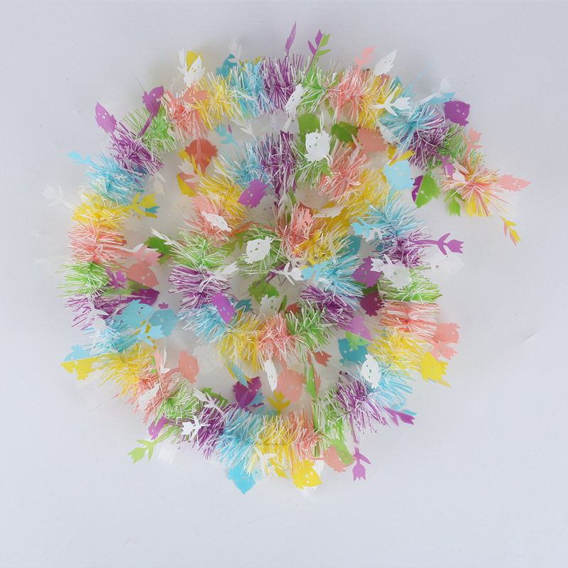 Transfronterizos Amazon Easter Egg Decoration Party Stripes Disposición de Fiesta de Ficha