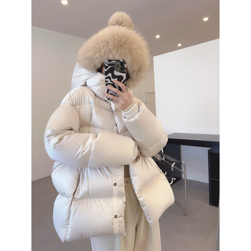 3-Color 90% White Goose Down, Direct Filling Without Bladder, Cloud Series Lightweight, Soft, Fluffy and Thickened down Jacket for Women