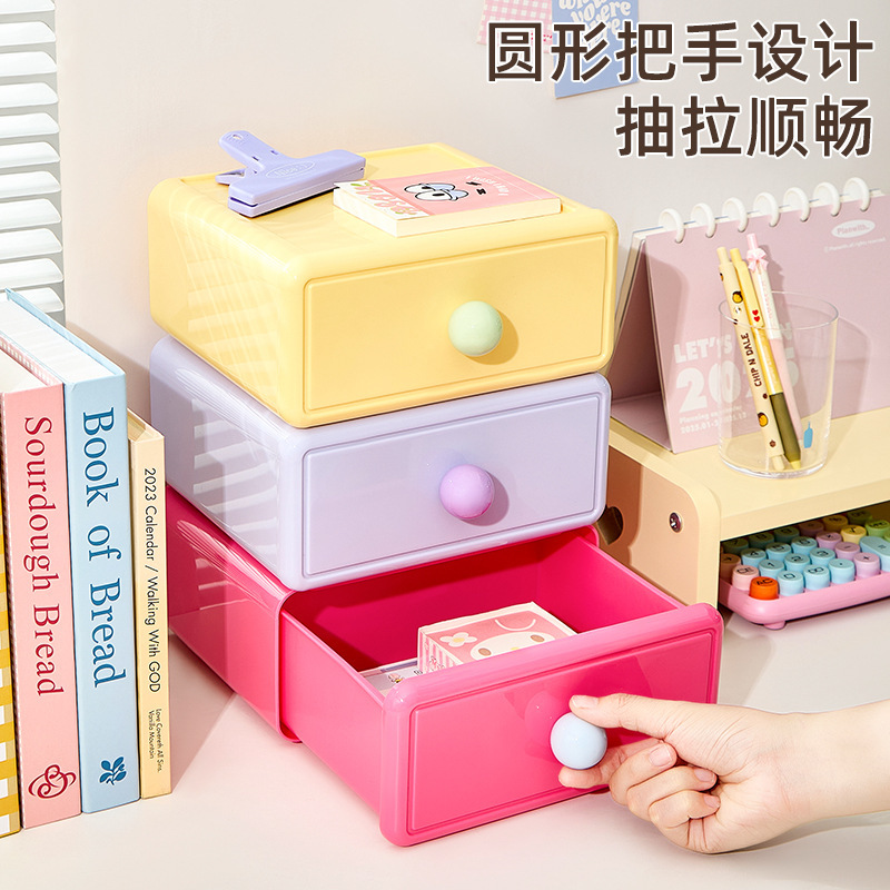ドーパミンデスクトップ整理と学用品文具収納ボックスは、引き出し式収納ボックスと積み重ねることができます|undefined