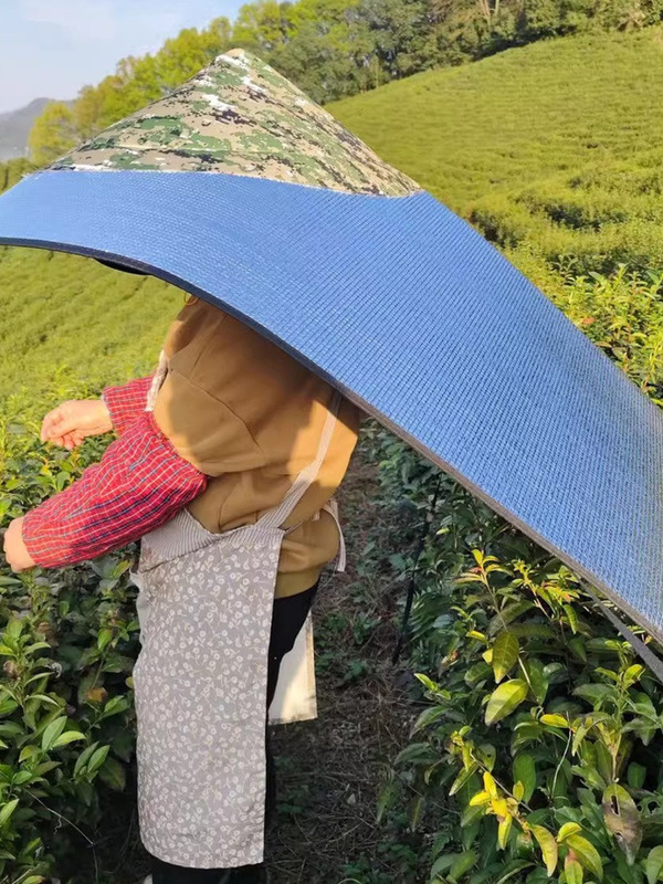 屋外茶摘み帽子、日焼け止めと日よけマント、一体型日焼け止めと尖った帽子セット、農作業用の断熱材|undefined