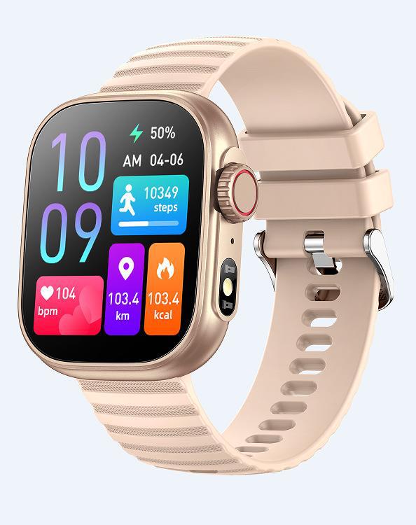 Orologio intelligente Bluetooth CloudPro ZW39 con funzione di monitoraggio della temperatura corporea, promemoria e touchscreen._voghion.com