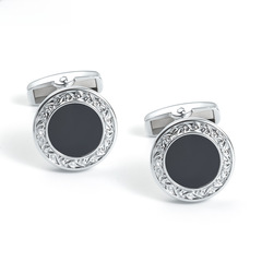 New High-End Men's French-Style Cufflinks, Cross-Border Amazon Exclusive Fashionable and Versatile Enamel Cufflinks