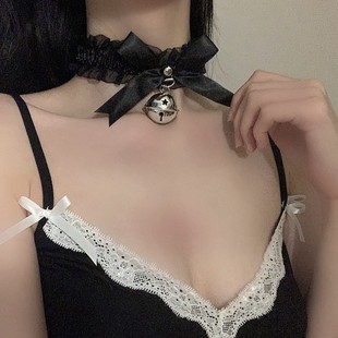Cat Ears Lace Bell Collar Women's Neck Band Choker Neck Neck Hanging Neck Maid Hair Band Christmas Necklace