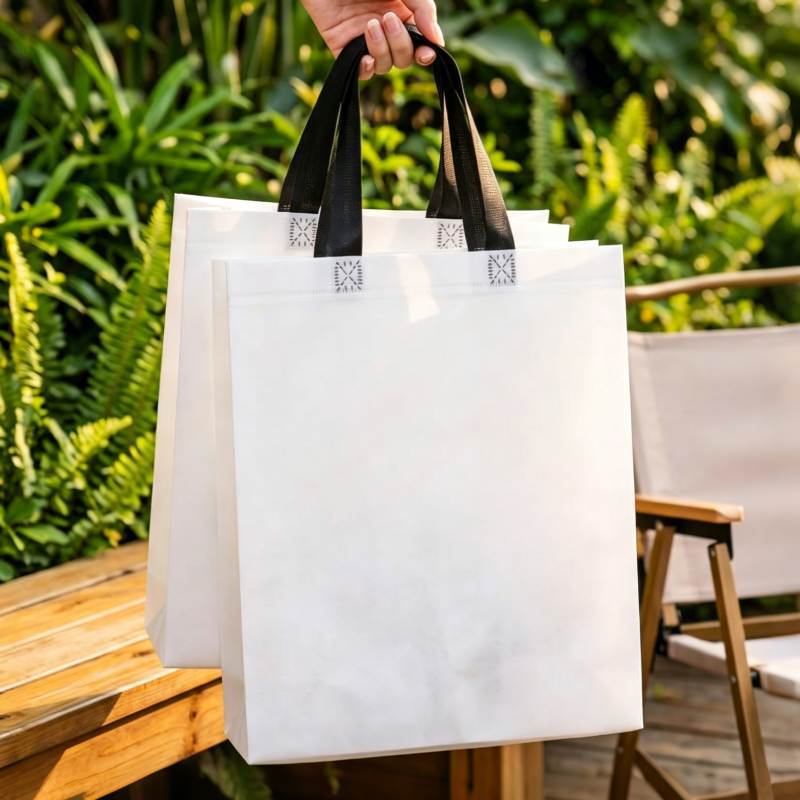 Bolsas de tela no tejida recubiertas de alta calidad logotipo personalizado bolsas de mano tienda de ropa ropa bolsa de compras tienda de zapatos personalizada tela no tejida
