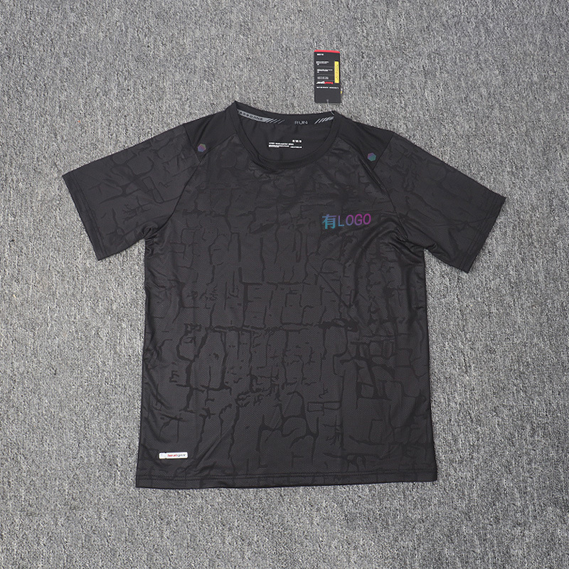 European and American Brand Ice Silk Sports Short-Sleeved T-Shirt Men's Summer Outdoor Quick-Drying t Fitness Clothes Loose Round Neck Sports Tops European and American Brand Ice Silk Sports Short-Sleeved T-Shirt Men's Summer Outdoor Quick-Drying t Fitness Clothes Loose Round Neck Sports Tops