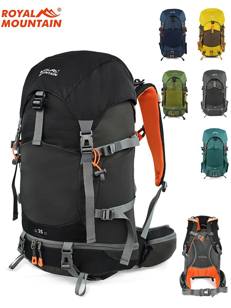 Bolsa de montaña al aire libre transfronteriza ligera a prueba de gotas 35L mochila de acampamiento de senderismo para hombres y mujeres