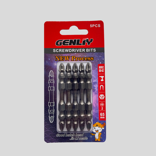 Anti-slip double-section handle electric bit head with cross-magnetic S2 steel bit head, electric screwdriver and wind drill bit head