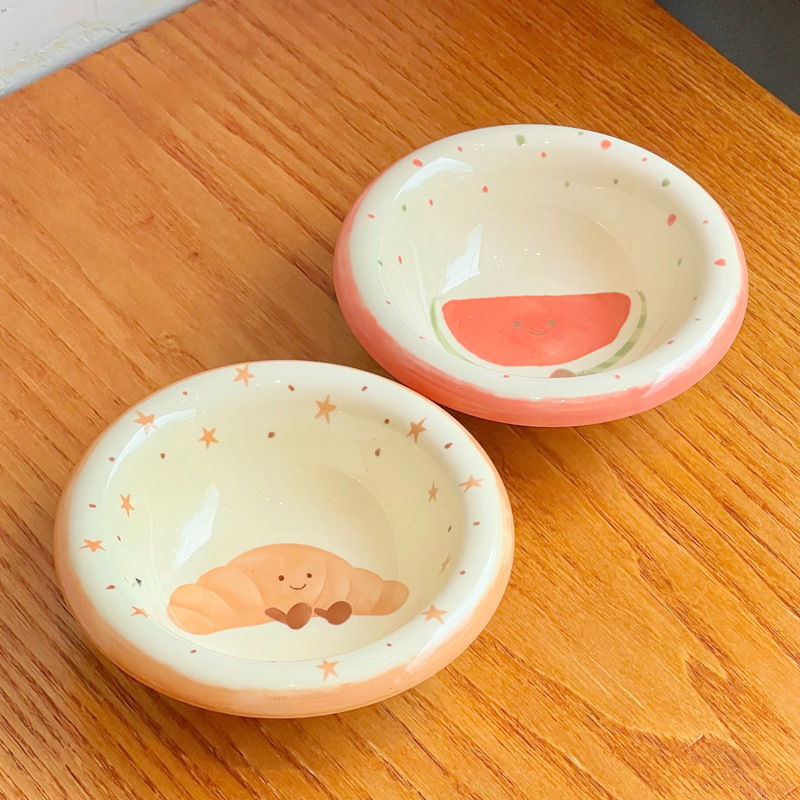 可爱水果陶瓷味碟高颜值可颂酱油醋碟蘸料碟火锅调味碟子陶瓷餐具|undefined