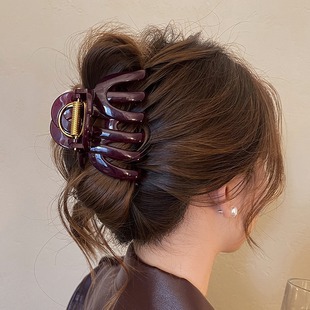 Giant can catch ~ pumpkin catch clip large hair quantity shark clip 2024 new high sense back of head coil hair clip