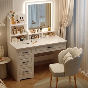 Dressing Table Bedroom Simple Modern 2025 New Dressing Table Mirror Master Bedroom Cosmetic Cabinet Cosmetic Table for Rental Room