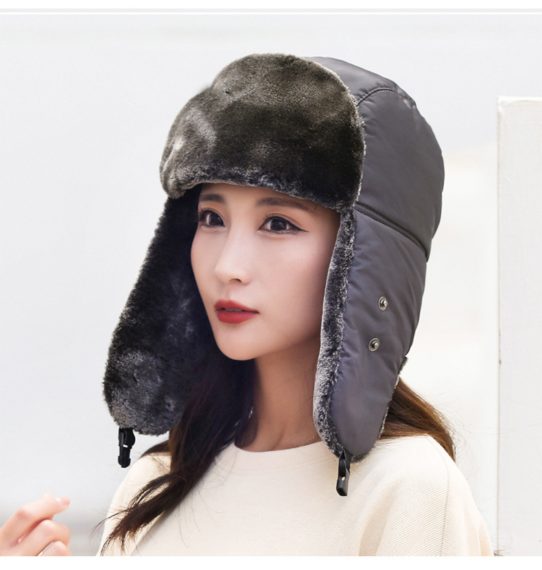 Cappelli da cacciatore Cappello semplice Lei Feng Cappello da uomo Cappello invernale Inverno invernale Bicicletta elettrica Cappello spesso antivento caldo in cotone Donna_voghion.com