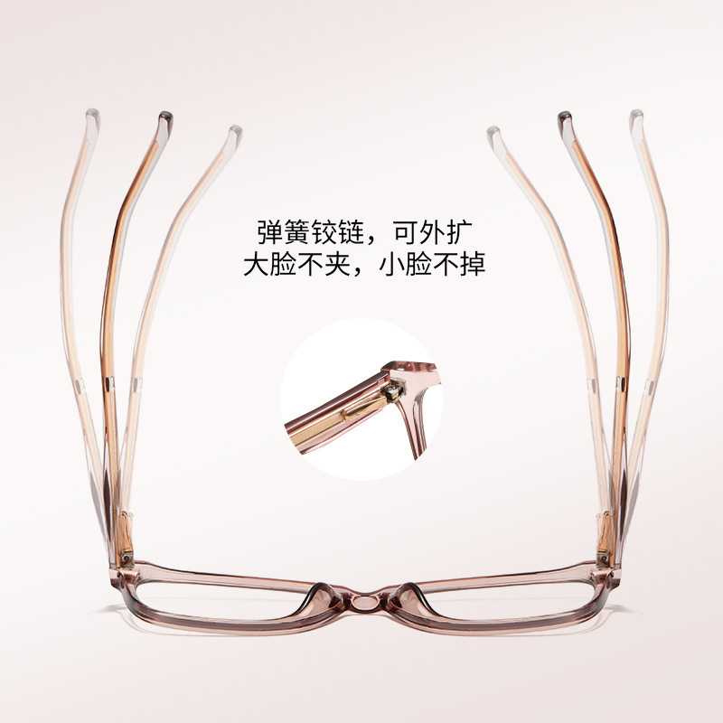 方框跨境欧美tr防蓝光眼镜 弹簧插针镜腿亚马逊热销平光眼镜27016|undefined