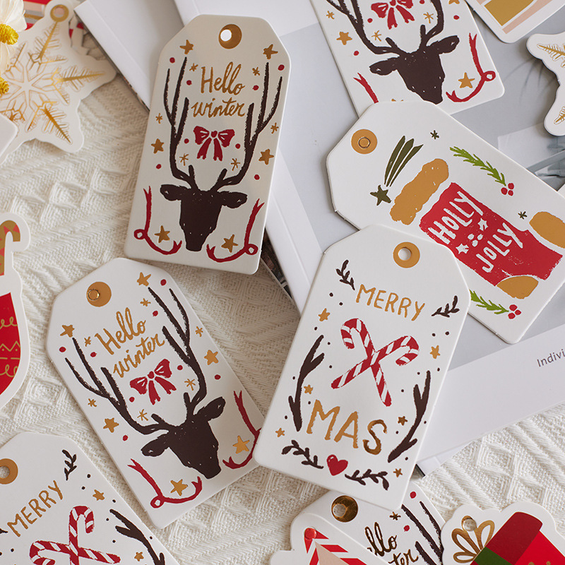 Nordicins tarjetas de Navidad elevadoras decoraciones de Navidad colgante árbol de Navidad colgante decoración tarjeta de mensaje