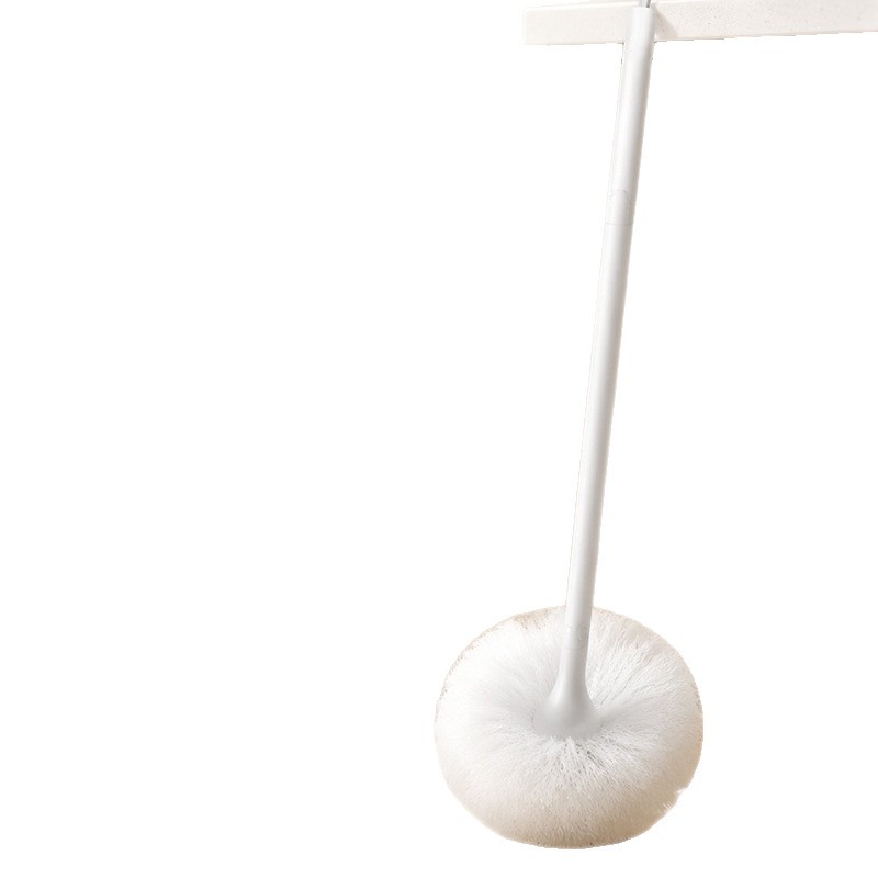 Cepillo de Inodoro de Mango Largo con Forma de Nube de Goma Suave, Sin Perforación, para Baño