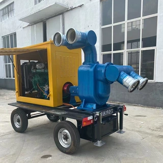 移动式自吸泵防汛大吸力大流量抗洪排涝抽水泵拖车式自吸污水泵