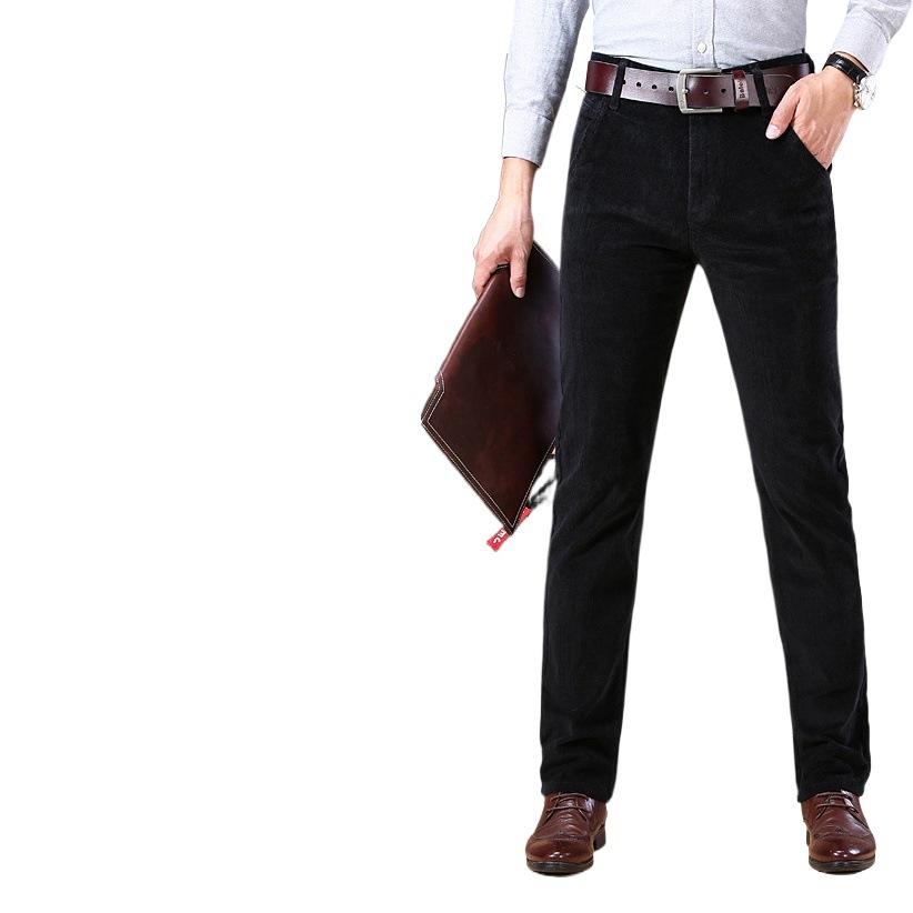 2025 春と秋のコーデュロイカジュアルパンツメンズストレートレッグルーズユース冬厚手暖かいコーデュロイロングパンツ男性用