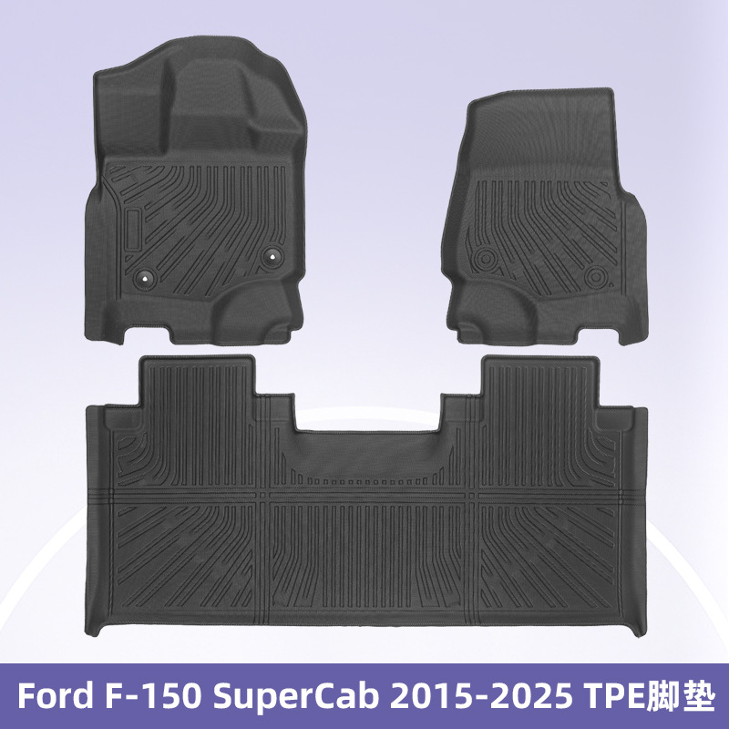 Para el Ford F-150 2015 - 2025 3D TPE para todos los tiempos almohadilla de pie almohadilla de maletero