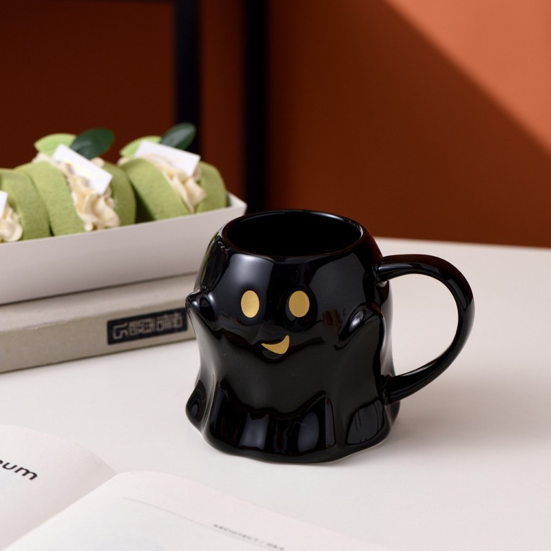 ハロウィンゴーストセラミックウォーターカップマジックファントムエルフマグクリエイティブコーヒーカップ奇妙なカップルカップ|undefined