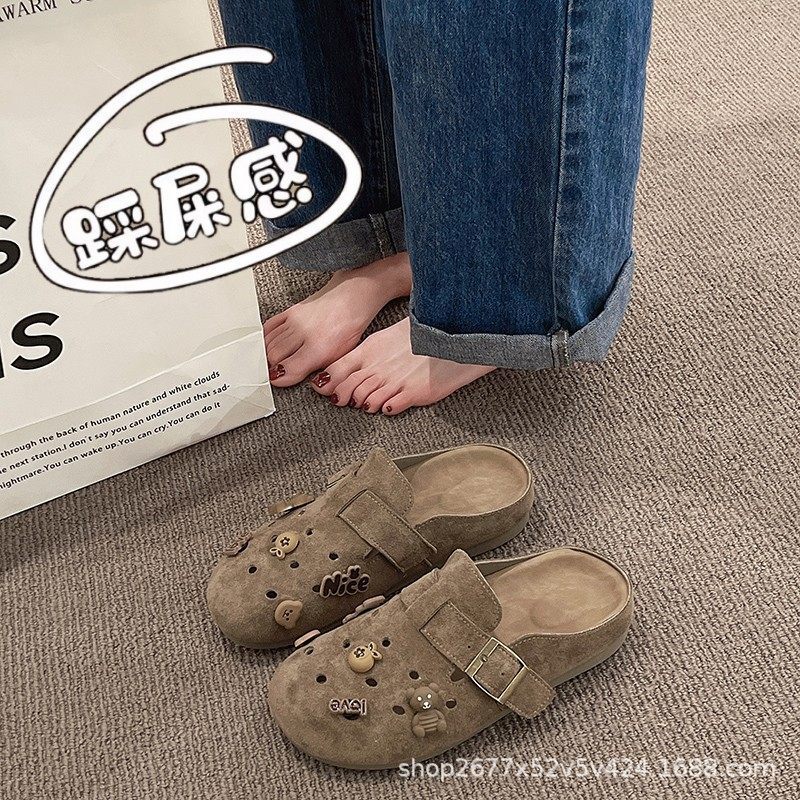 Niche Retro Closed-Toe Versatile Slippers 2026 Slip-On Spring New Thick-Soled Spring-Summer Birkenstock Cute Clogs Niche Retro Closed-Toe Versatile Slippers 2026 Slip-On Spring New Thick-Soled Spring-Summer Birkenstock Cute Clogs