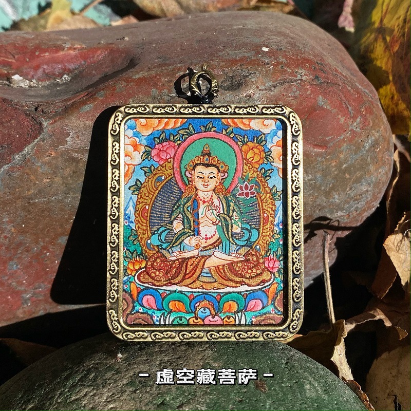 티베트 순수 손으로 그린 TANGKA LHASA 보석 GAWU 상자 펜던트 HUANG CAI ZAKILAM REGONG 네팔 도매 상품
