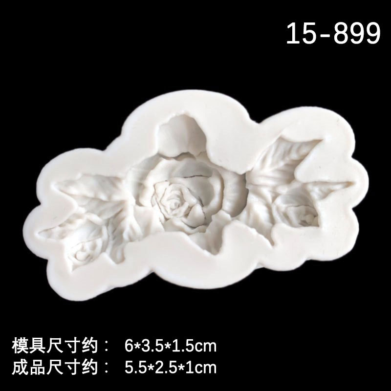 Vintage fondant pastel Rosa flor hoja ramo flor racimo pastel borde decoración chocolate arcilla molde