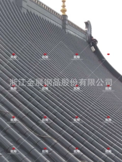 江西四合院庭院屋面铝镁锰琉璃瓦 铝筒瓦 无钉眼琉璃瓦 质保50年
