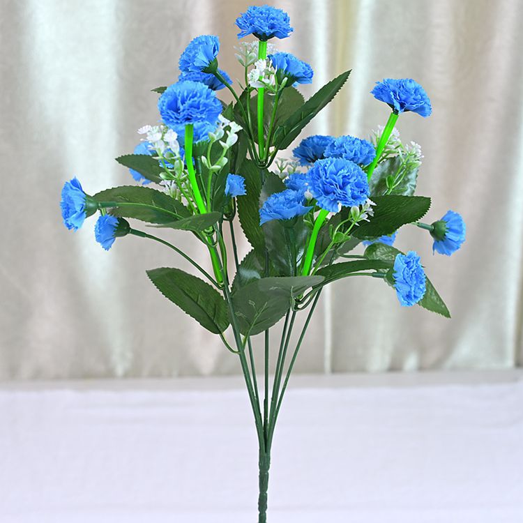 Clavel de imitación flor seda pudín flor falsa mesa flor decoración paisaje props de disparo al por mayor