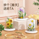 Children's Building Blocks Toy Compatible with a High and Small Particle Potted Eternal Flower Rose Sunflower Building Blocks Bouquet Collage Flower
