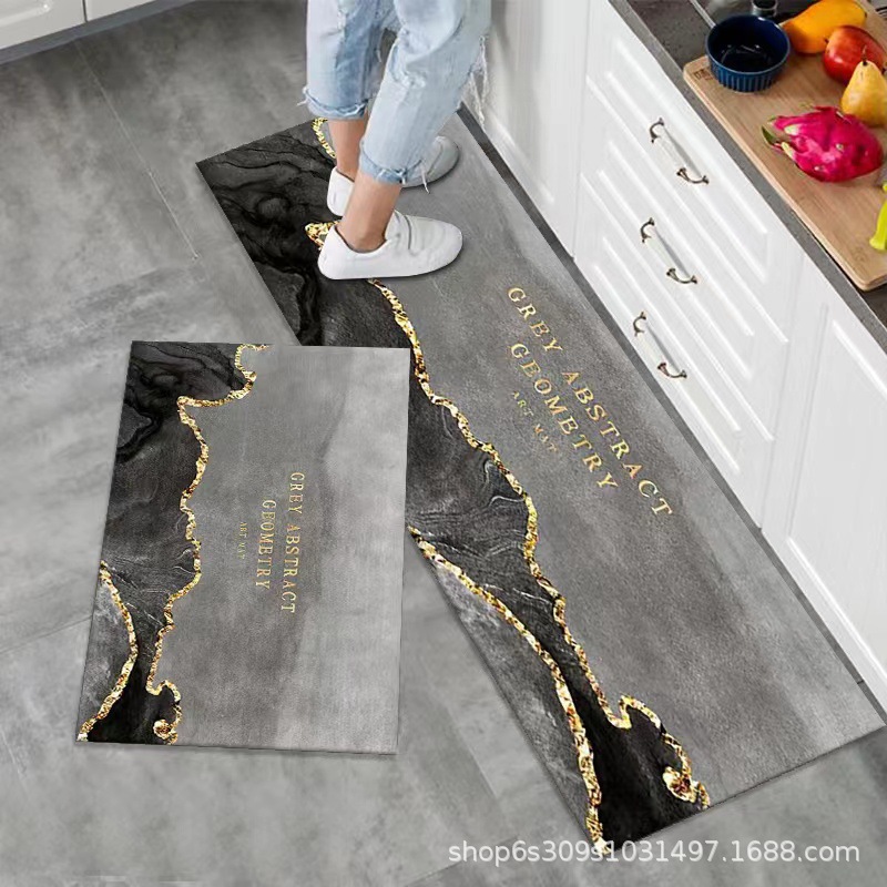 Alfombra de piso de cocina fábrica al por mayor puerta larga alfombra antideslizante alfombra de cocina alfombra de puerta de dibujos animados del hogar estera de la puerta