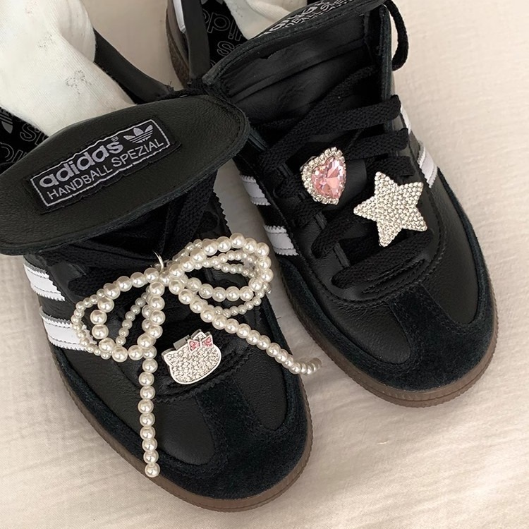 Diseño original de botones de zapatos de kitty ultra versátil DIY arco de perla decoración de flores accesorios de alta calidad desmontables