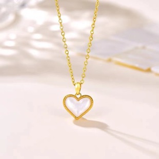 18K Gold Double-Sided Peach Heart Pendant Au750 Red and White Double-Sided Love Goddess Holiday Gift Wholesale