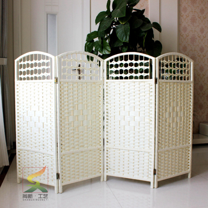 Regional Fence Paper Rattan Children's Partition Decorative Partition Wall Folding Screen Kindergarten Small Screen Can Be Customized in Size