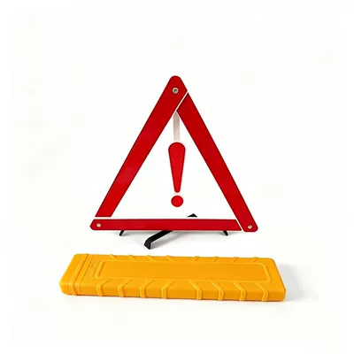 parking triangle warning sign, reflective: Warning sign