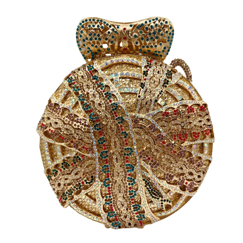 Cobra Rhinestone bolsa hueco cobra egipcio diamantes bolsas de banquete diamantes bolsas de mano de mujer