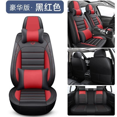 Four Seasons Pad — Factory Direct Supply Wholesale Car Seat - black-and-red-deluxe-version-1