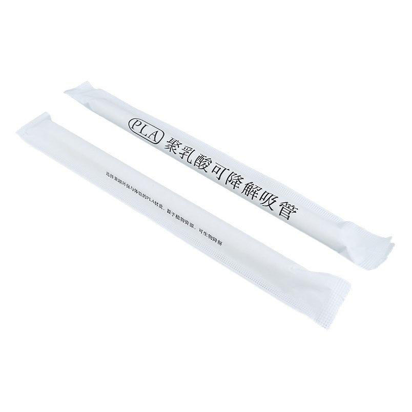 Paja de Pla paja degradable perla leche té paja desechable embalaje independiente bebida jugo paja