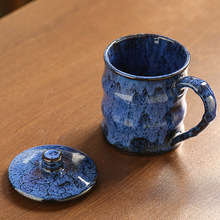 跨境热卖窑变节节高升杯大容量陶瓷马克杯创意咖啡杯个人杯480ml