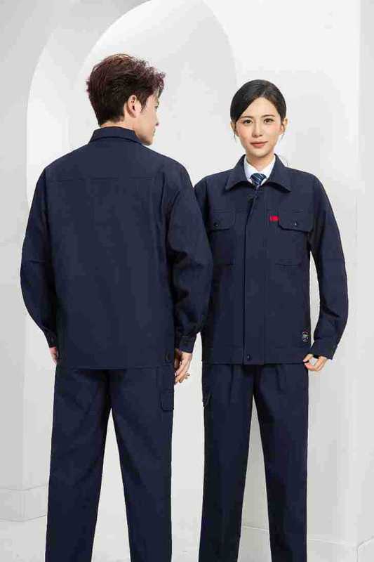 春と秋の純綿厚手の作業服スーツ、溶接工の労働保護服、耐摩耗性と耐汚染性の作業服、労働保護服の卸売|undefined